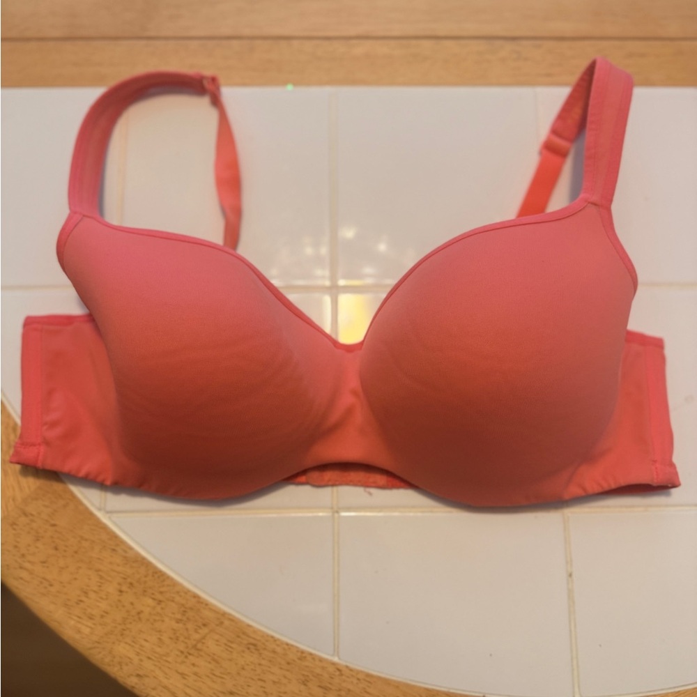 44D Cacique Lightly Lined Balconette Women's Peach 🍑 Colored Bra